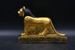 Gold Leaf Sekhmet Stone Statue