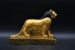 Gold Leaf Sekhmet Stone Statue