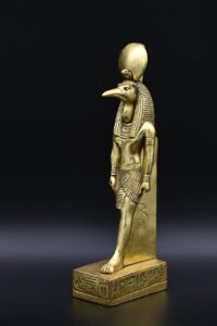 Gold Leaf Thoth Statue: Egyptian God of Wisdom Decor - صورة إضافية 4