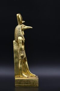 Gold Leaf Thoth Statue: Egyptian God of Wisdom Decor - صورة إضافية 5