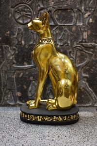 Golden Bastet Statue, Egyptian Goddess of Protection, Replica - صورة إضافية 4