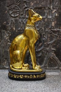 Golden Bastet Statue, Egyptian Goddess of Protection, Replica - صورة إضافية 6