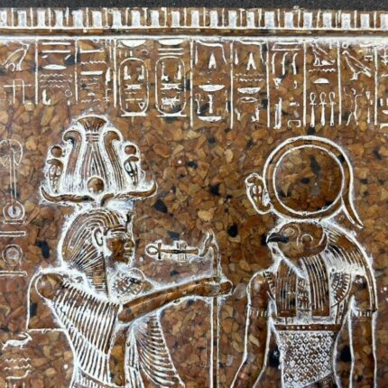 Granite Ra Relief – Egyptian God of Sun, Ancient Decor - صورة إضافية 2