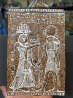 Granite Ra Relief – Egyptian God of Sun, Ancient Decor - صورة إضافية 5