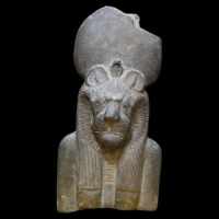 Granite Statue: Egyptian Goddess Sekhmet Lioness Replica