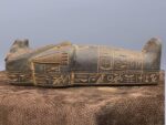Hand Carved Basalt Sekhmet Sarcophagus, Ancient Egyptian Goddess Replica - صورة إضافية 8