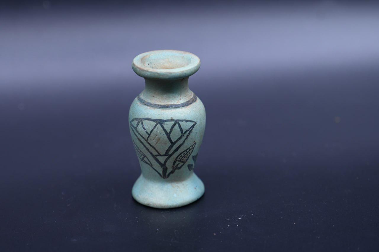 Hand Carved Egyptian Stone Vase