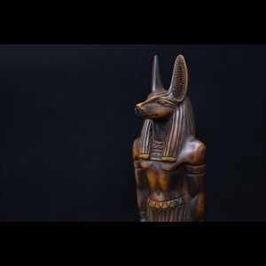 23 cm Brown Stone Anubis Statue
