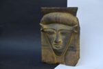 Handcrafted Hathor Mask, Egyptian Goddess Statue, Ancient Mythology Decor