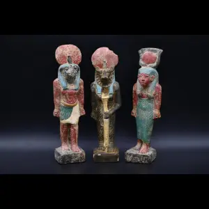 Hathor Sekhmet Horus Statue Set