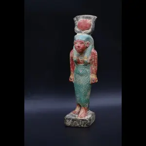Handcrafted Hathor, Sekhmet, & Horus Statues: Egyptian Deities (20 cm)