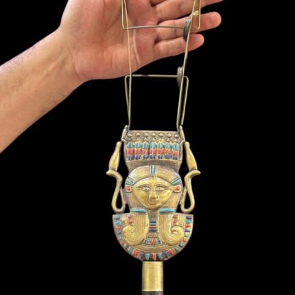 40 cm Hathor Gemstone Sistrum