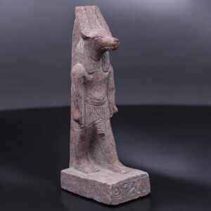30 cm Red Granite Anubis Statue