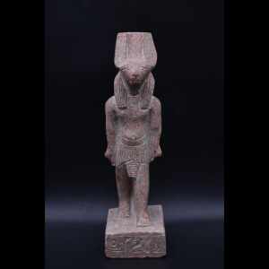 30 cm Red Granite Anubis Statue