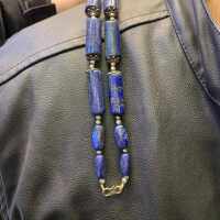 Handmade Lapis Lazuli Sekhmet Necklace: Egyptian Goddess Jewelry