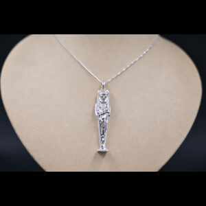 Pure Silver Sekhmet Amulet