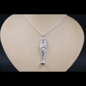 Pure Silver Sekhmet Amulet