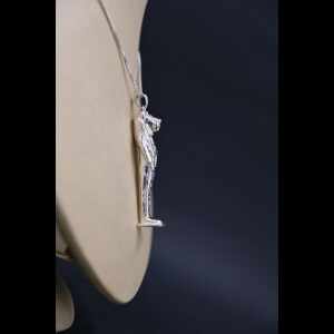 Pure Silver Sekhmet Amulet