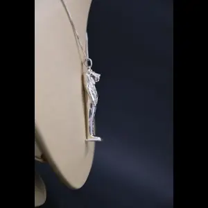 Pure Silver Sekhmet Amulet