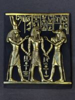 Horus, Anubis & King Tut Relief: Handmade Egyptian Antique Replica