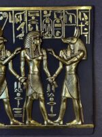 Horus, Anubis & King Tut Relief: Handmade Egyptian Antique Replica