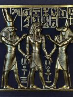 Horus, Anubis & King Tut Relief: Handmade Egyptian Antique Replica