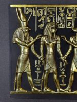 Horus, Anubis & King Tut Relief: Handmade Egyptian Antique Replica