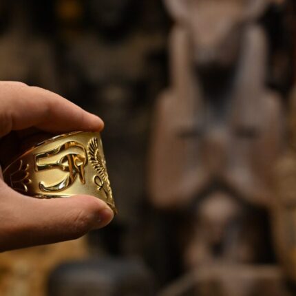 Platinum Plated Horus Falcon Bracelet