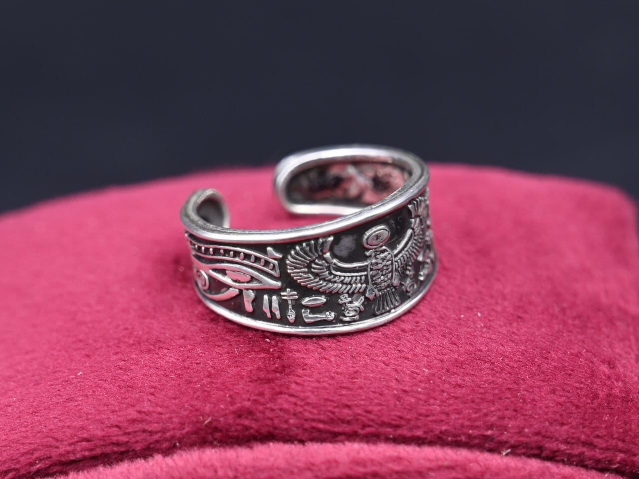 Pure Silver Horus Ring