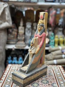 Isis and Osiris Statue, Egyptian Limestone Sculpture, Goddess of Protection - صورة إضافية 4