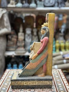 Isis and Osiris Statue, Egyptian Limestone Sculpture, Goddess of Protection - صورة إضافية 5