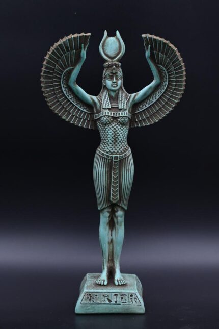 Isis Winged Statue - Egyptian Goddess of Love,protection,the Sacred Mother Goddess,Magic and Spiritual Energy- Stone made in Egypt