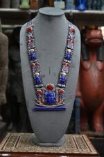 King Tutankhamun Scarab Necklace, Sterling Silver Gemstone Inlay - صورة إضافية 4