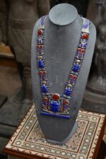 King Tutankhamun Scarab Necklace, Sterling Silver Gemstone Inlay - صورة إضافية 5