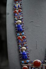 King Tutankhamun Scarab Necklace, Sterling Silver Gemstone Inlay - صورة إضافية 9