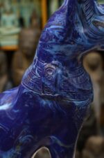 Lapis Lazuli Cat Bastet Statue, Egyptian Goddess Carving