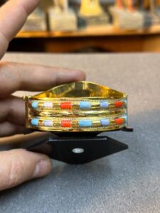 Lapis Lazuli Scarab Bracelet - Egyptian Antique Replica - صورة إضافية 2