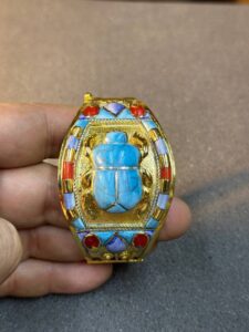 Lapis Lazuli Scarab Bracelet - Egyptian Antique Replica - صورة إضافية 4