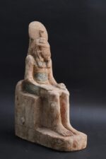Limestone Khepri Statue: Egyptian Scarab God Sculpture
