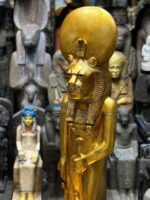 Large Red Granite Sekhmet Statue