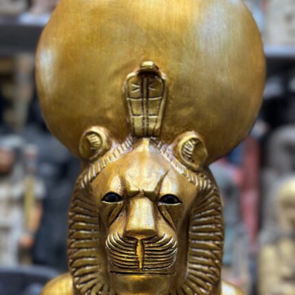 Large Red Granite Sekhmet Statue