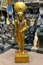 Large Red Granite Sekhmet Statue