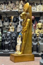 Large Red Granite Sekhmet Statue