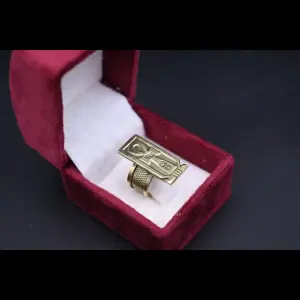 Oxidized Copper Ankh Ring: Ancient Egyptian Key of Life Symbol