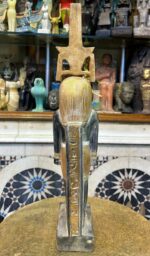 Pretty statue of Nefertem-God of healing-beauty-perfumes during the ancient Egypt-antiques-deities-Egyptian mythology-sculpture.