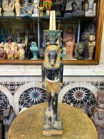 Pretty statue of Nefertem-God of healing-beauty-perfumes during the ancient Egypt-antiques-deities-Egyptian mythology-sculpture.