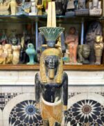Pretty statue of Nefertem-God of healing-beauty-perfumes during the ancient Egypt-antiques-deities-Egyptian mythology-sculpture.