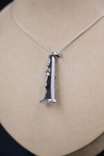 Pure Silver Sobek Amulet, Ancient Egyptian Crocodile God Pendant