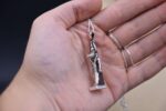 Pure Silver Sobek Amulet, Ancient Egyptian Crocodile God Pendant