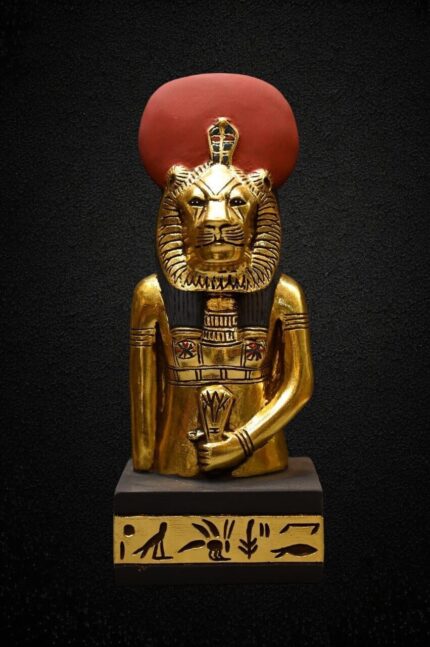 Sekhmet Statue - Egyptian Goddess of War, Gold Leaf Replica
